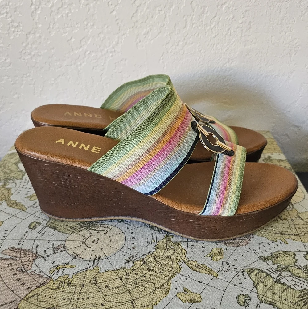 Anne Klein‎ rainbow 🌈 platform sandals, size 8